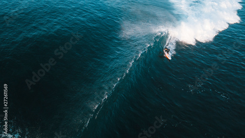 Photography Aerial View of Waves and Surfers and Beach Landscape of Bells Beach Along the Gr