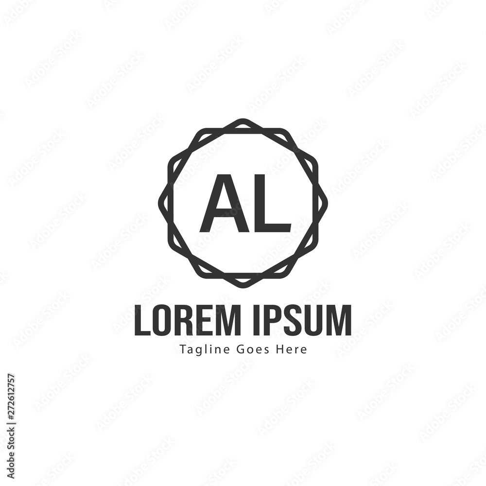 Fototapeta premium AL Letter Logo Design. Creative Modern AL Letters Icon Illustration