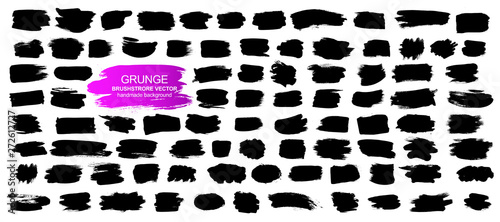 Large collection of grunge elements. Vector background isolated on white background. Paint and ink strokes for your design. Freehand drawing. dirty strokes.