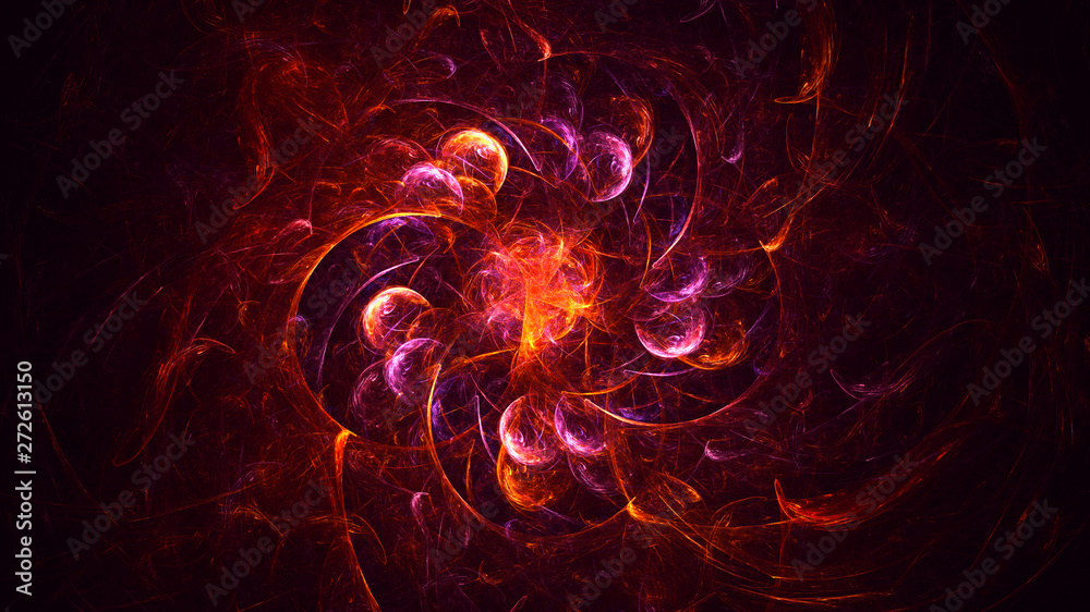 3D rendering abstract round light background