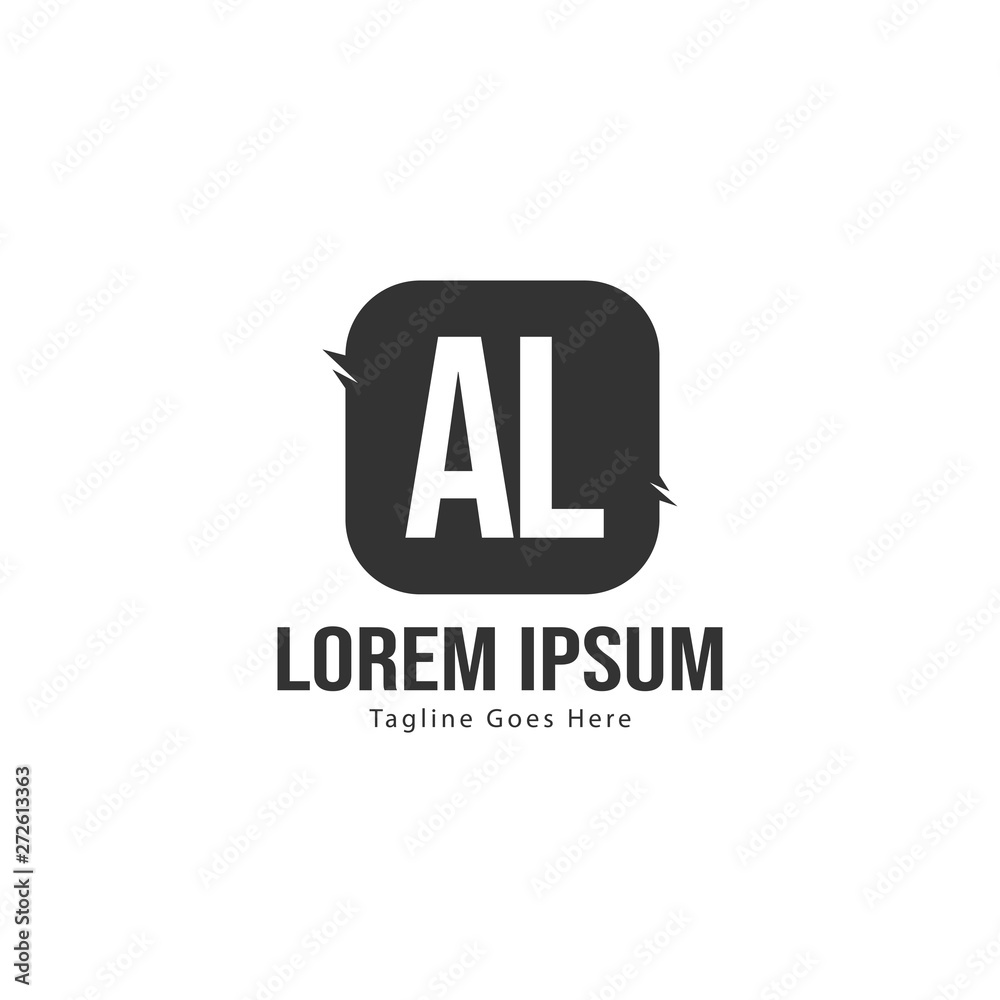 AL Letter Logo Design. Creative Modern AL Letters Icon Illustration