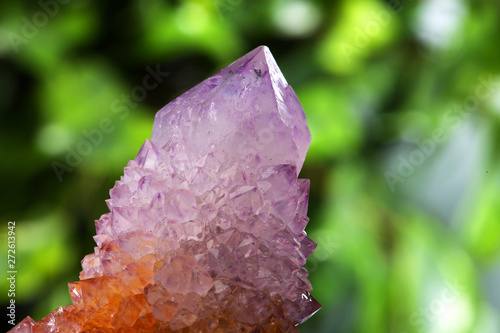 Amethyst mineral stone rock gem purple quartz stone specimen photo