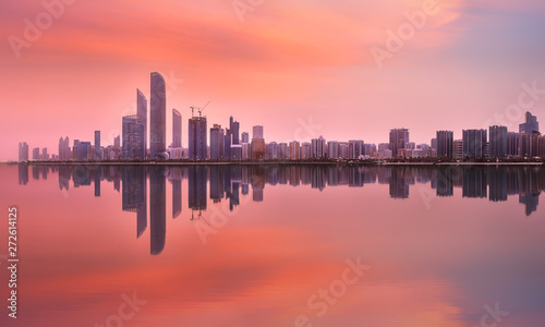 View of Abu Dhabi Skyline on a sunny day, UAE © boule1301