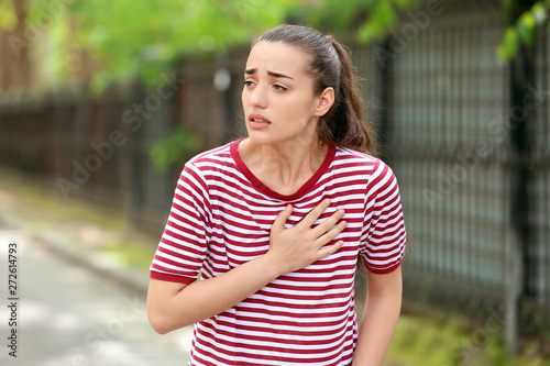 Young woman suffering from ...