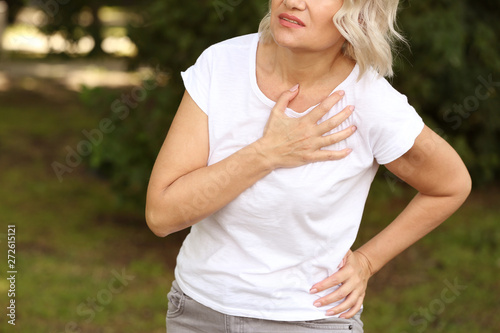 Mature woman suffering from...