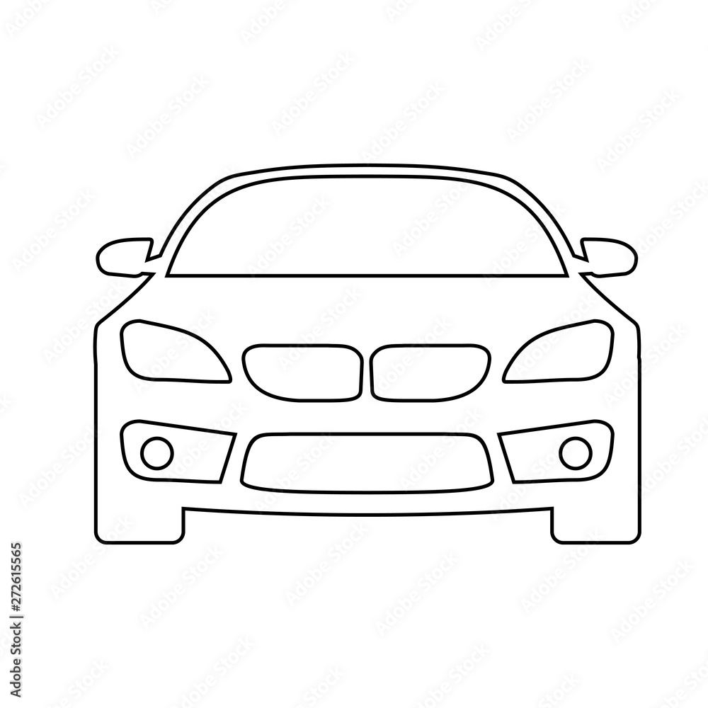 car line flat icon. vector illustration
