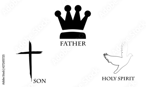 Holy Trinity Sunday, typography for print or use as poster, card, flyer or T shirt