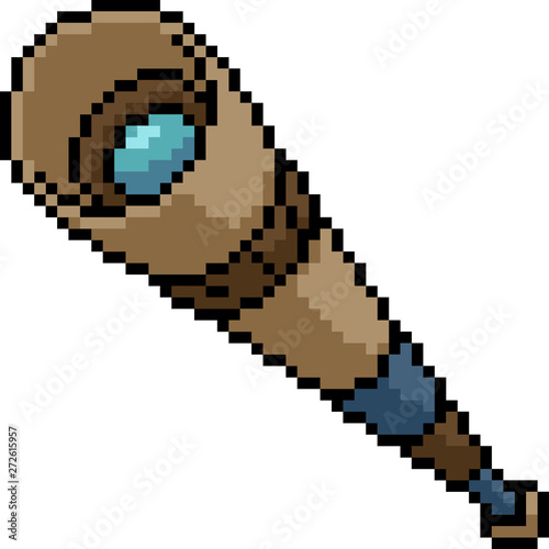 vector pixel art binocular