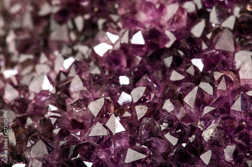 Amethyst mineral stone rock gem purple quartz stone specimen photo
