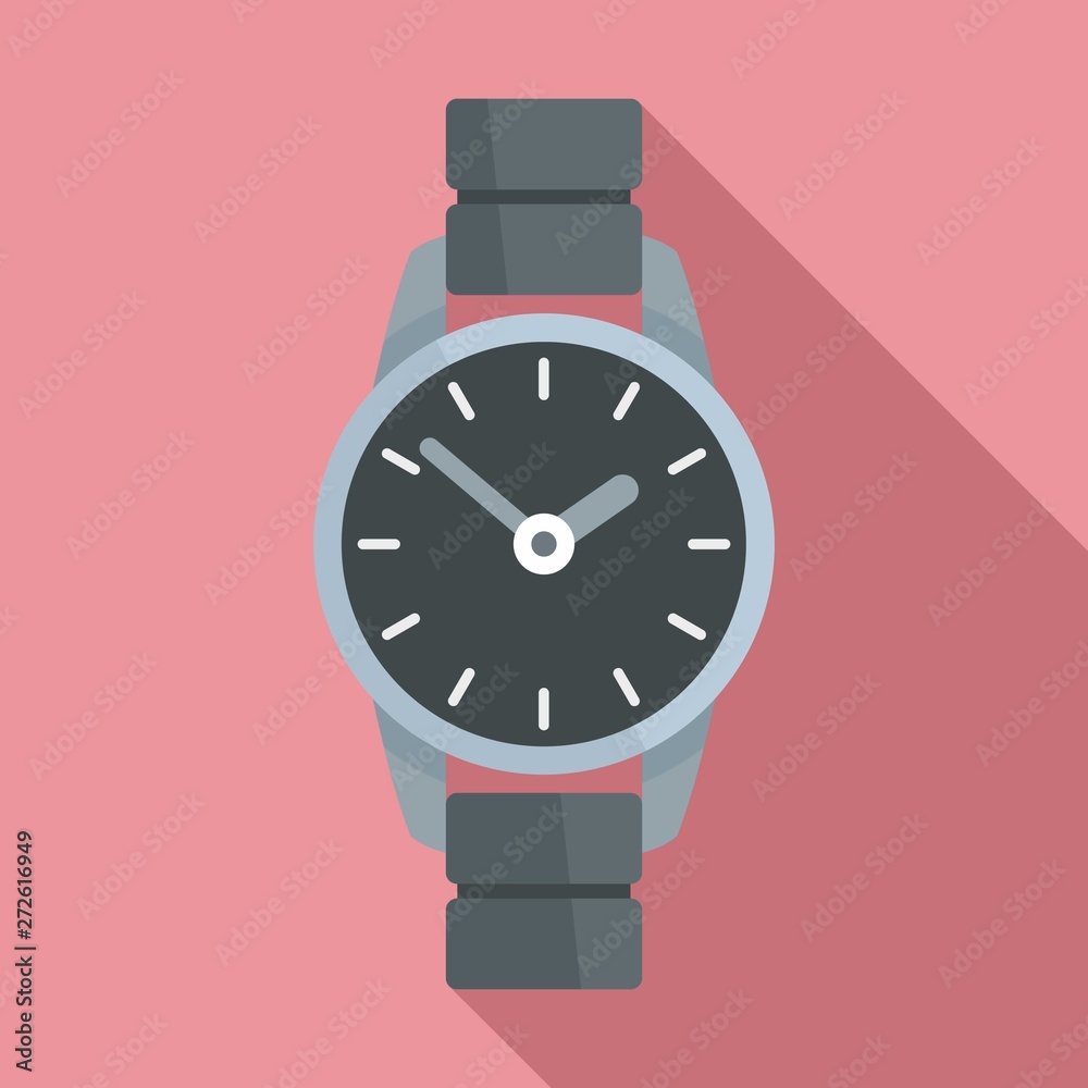 Hand watch icon. Flat illustration of hand watch vector icon for web design Hand watch icon. Flat illustration of hand watch vector icon for web design