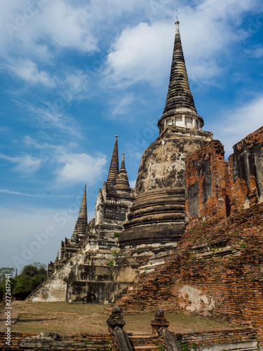 Pagoda at Wat Phra Si Sanphet temple in Ayutthaya Historical Park, Thailand. © decnui