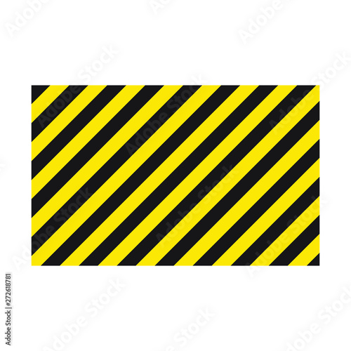 Warning striped rectangular background, yellow and black stripes on the diagonal, a warning to be careful - the potential danger vector template sign