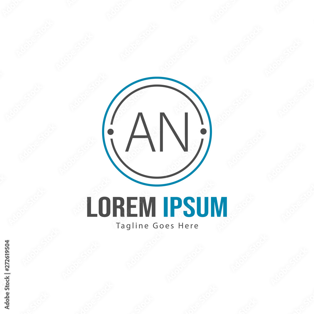 AN Letter Logo Design. Creative Modern AN Letters Icon Illustration AN Letter Logo Design. Creative Modern AN Letters Icon Illustration