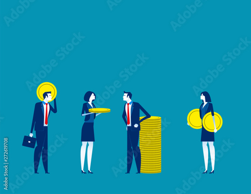 Business people and investment. Concept business vector illustration, Investor, Profit, Money & Currency