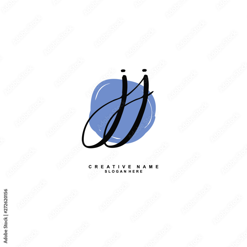 J JJ Initial logo template vector. Letter logo concept