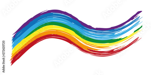 colorful brush strokes in rainbow colors vector illustration EPS10
