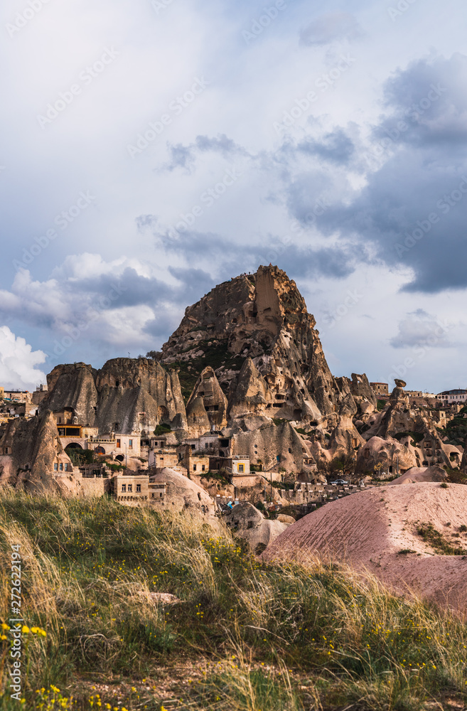 Fototapeta premium Ancient historical cave dwellings in mountain