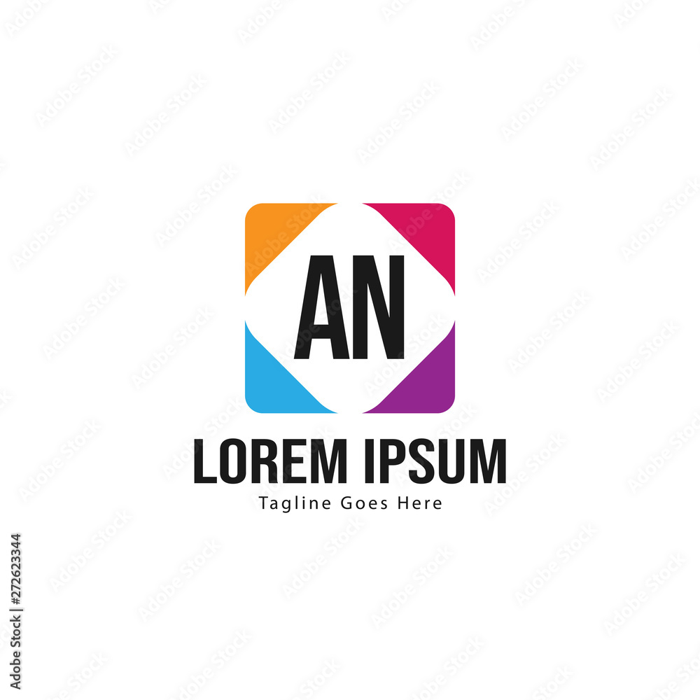 AN Letter Logo Design. Creative Modern AN Letters Icon Illustration AN Letter Logo Design. Creative Modern AN Letters Icon Illustration