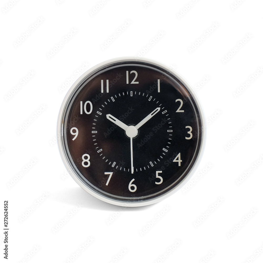 Modern design alarm clock isolated on white background. This has clipping path Modern design alarm clock isolated on white background. This has clipping path