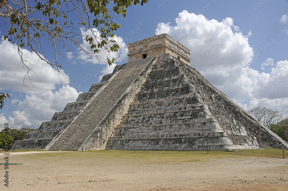 Maya pyramid. Historical ruins of ancient civilization of Maya.Chicen Itsa, Mexico. Maya pyramid. Historical ruins of ancient civilization of Maya.Chicen Itsa, Mexico.