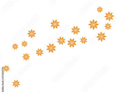 set of abstract flowers background template vector illustration