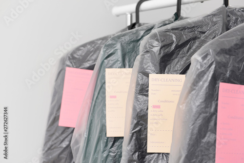 Rack with clothes after dry...