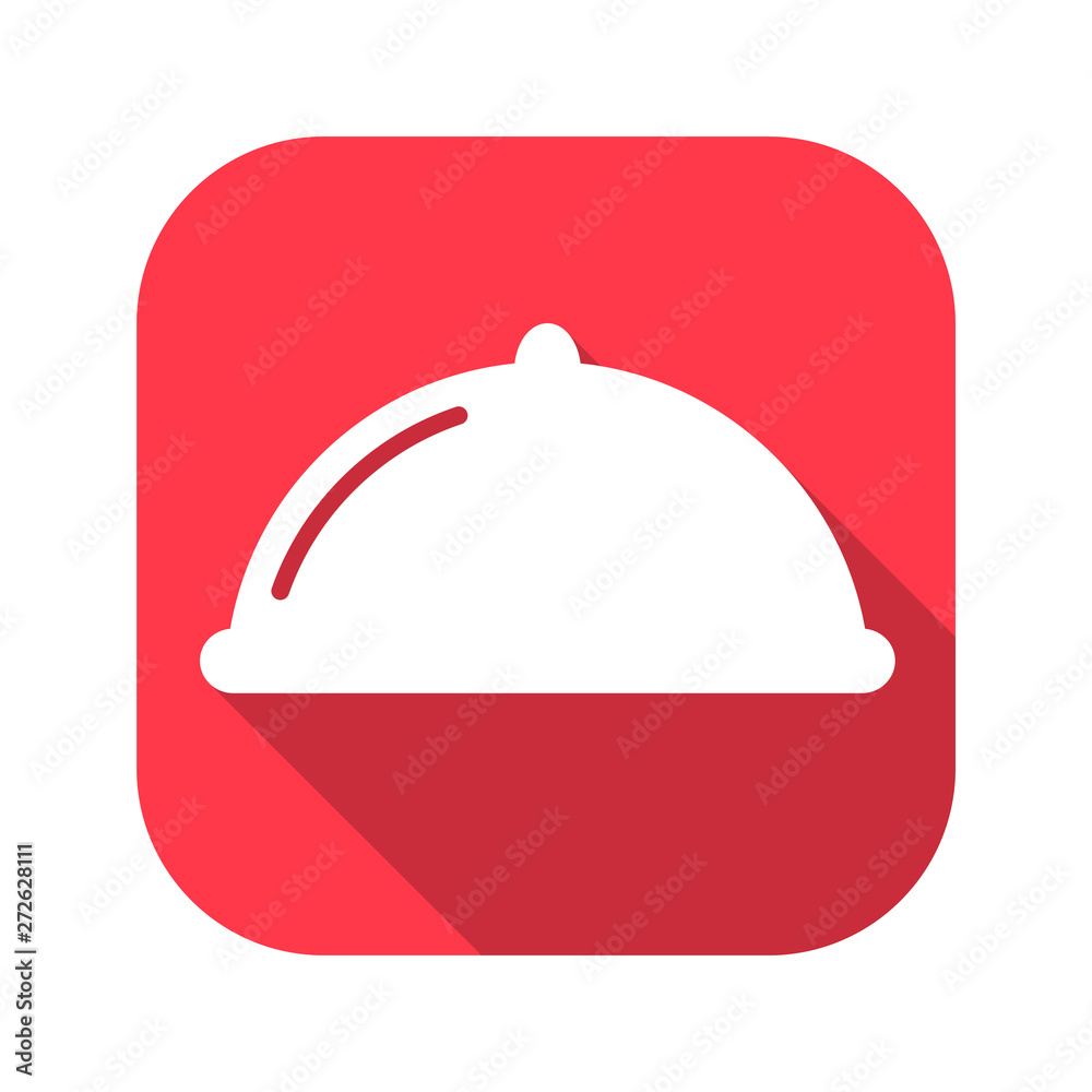 Lunch vector red icon in modern flat style isolated. Lunch can support is good for your web design. Lunch vector red icon in modern flat style isolated. Lunch can support is good for your web design.