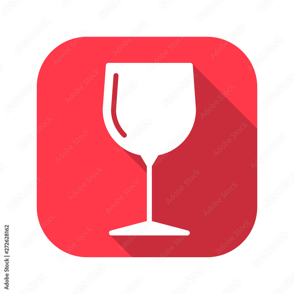 Wineglass vector red icon in modern flat style isolated. Wineglass can support is good for your web design. Wineglass vector red icon in modern flat style isolated. Wineglass can support is good for your web design.