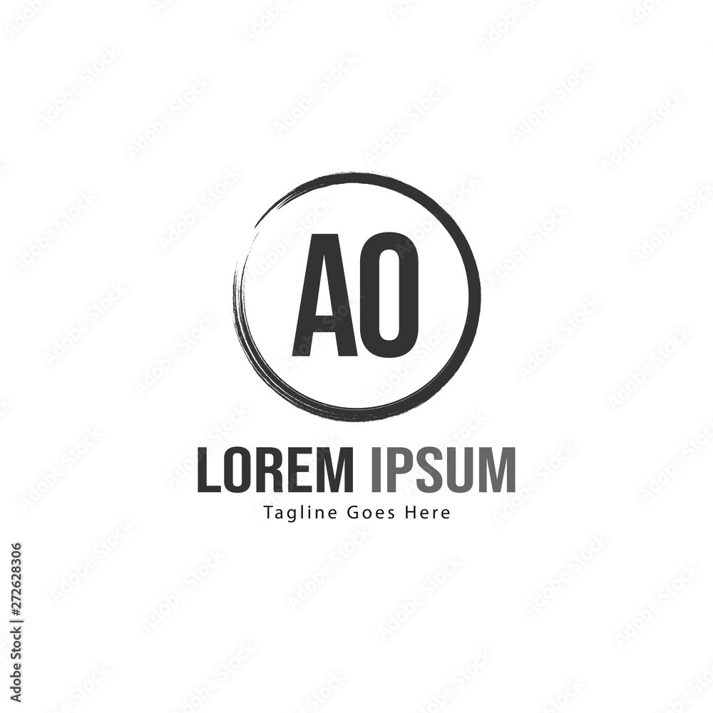 AO Letter Logo Design. Creative Modern AO Letters Icon Illustration