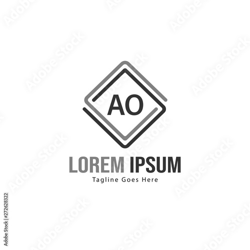 Free Download AO Letter Logo Design. Creative Modern AO Letters Icon Illustration - GFXLoad