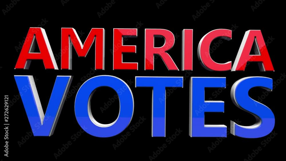 4K Text Bumper America Votes 4K Text Bumper America Votes