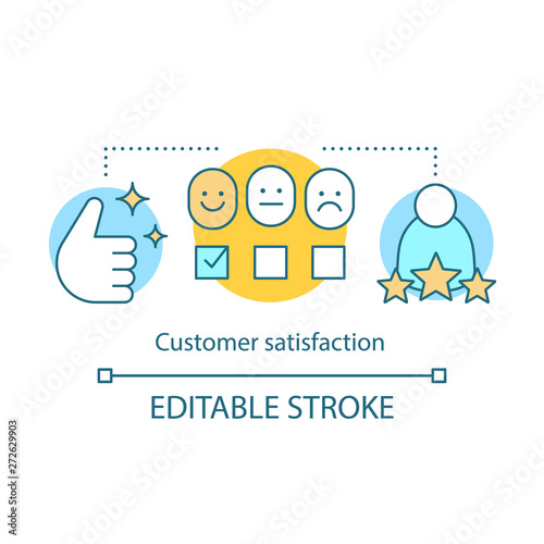 Customer satisfaction concept icon