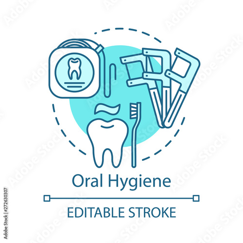 Oral hygiene concept icon