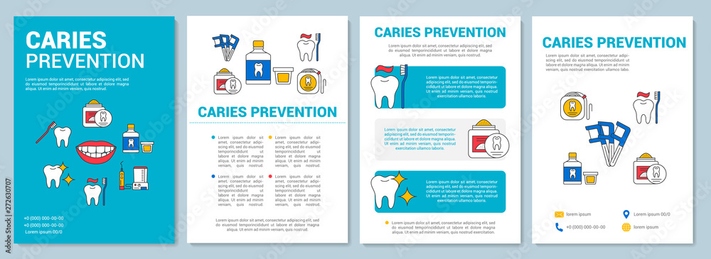 Caries prevention brochure template layout