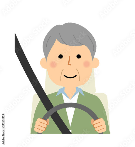 シニア男性　運転