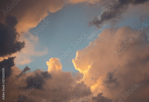 dramatic sky with clouds