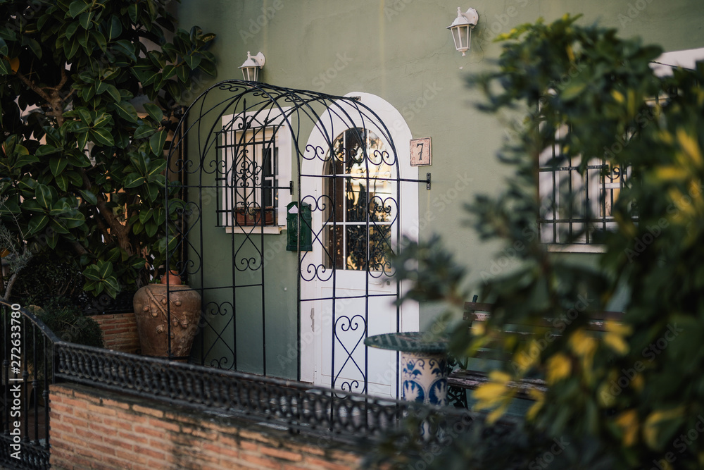 An entrance to a summer house in Spain