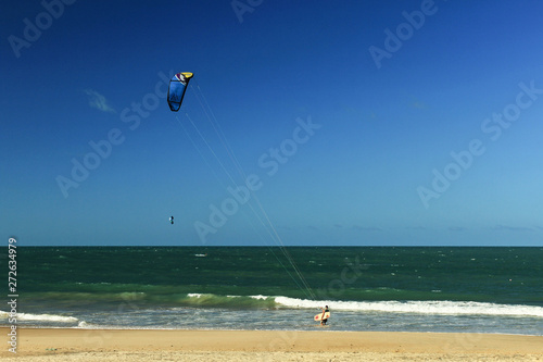 kite surfing on the beach Aquiraz 