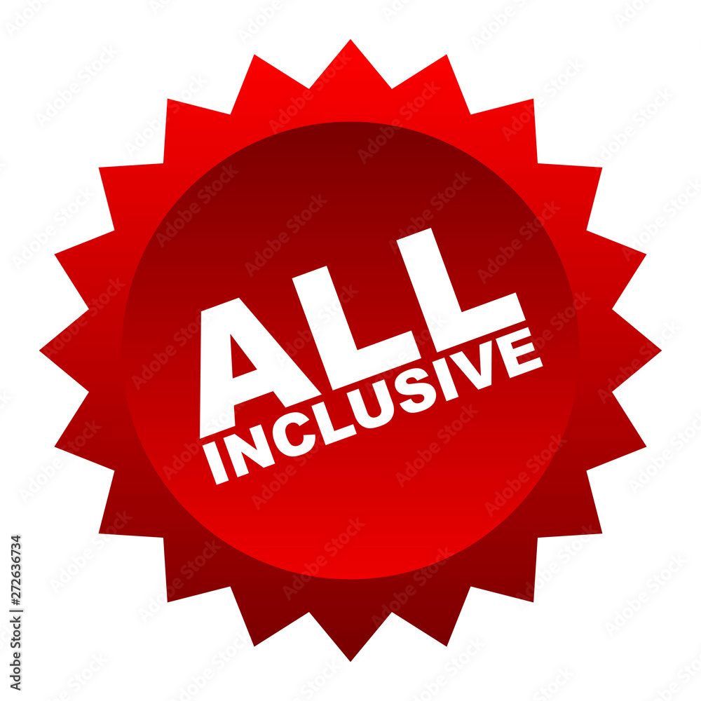 red vector banner all inclusive red vector banner all inclusive