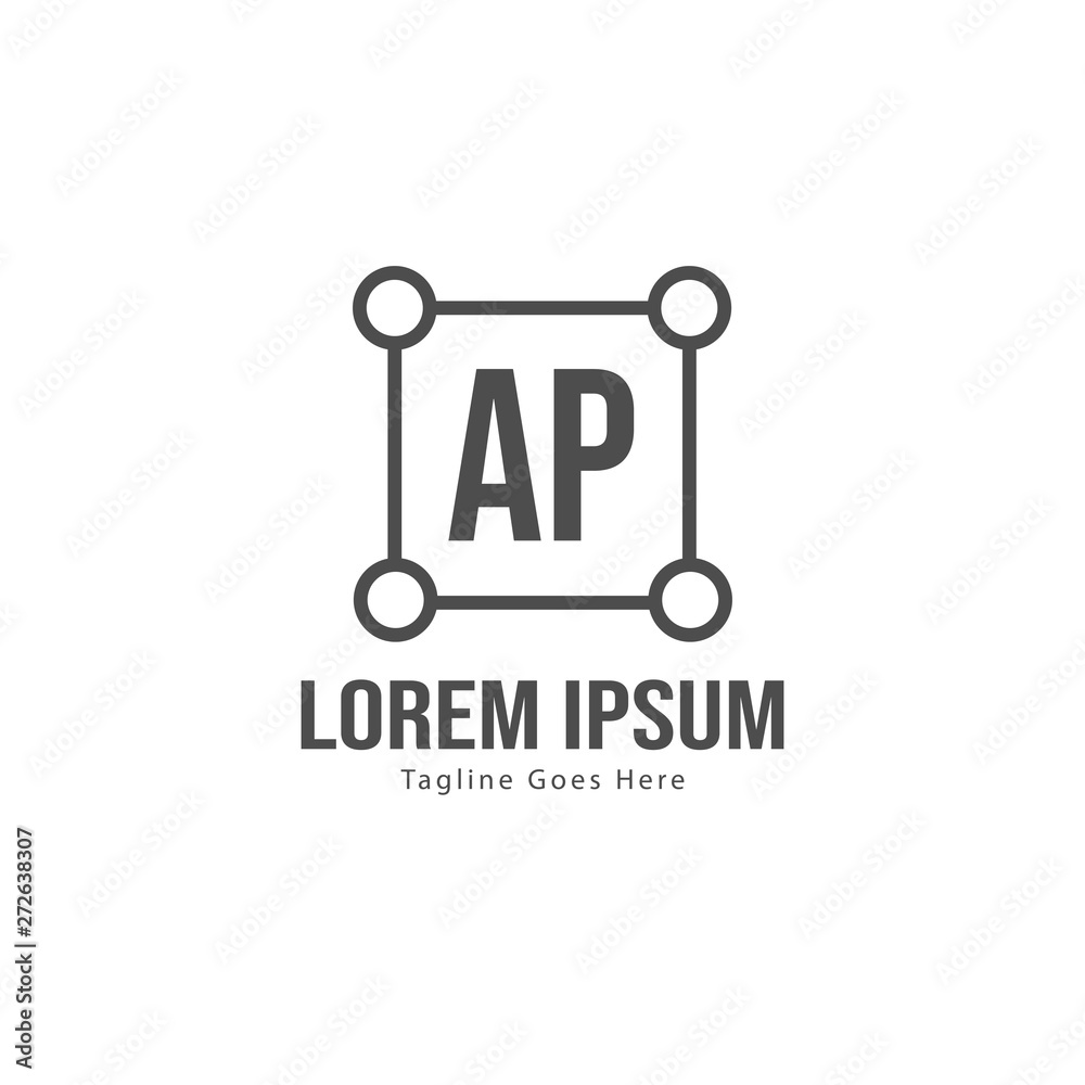 AP Letter Logo Design. Creative Modern AP Letters Icon Illustration