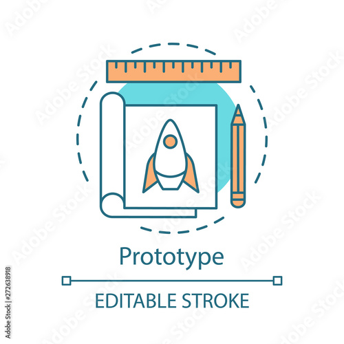 Product prototype concept icon