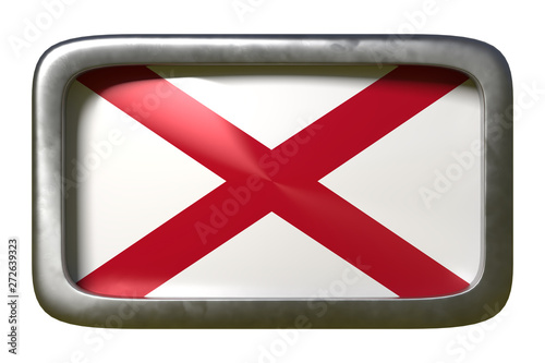 3d rendering of Alabama State flag photo