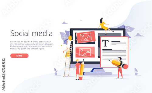 Concept Blogging or education, creative writing, content management for web page, banner, presentation, social media