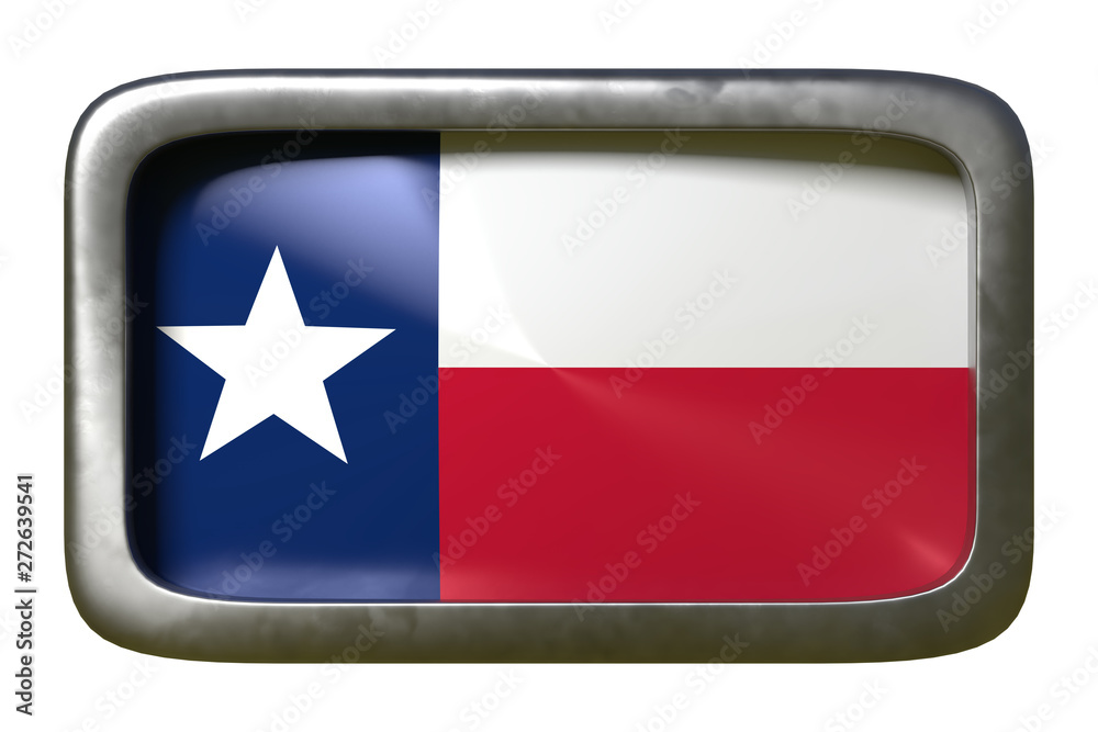 3d rendering of Texas State flag