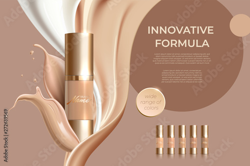 Canvastavla Advertising poster for cosmetic product for catalog, magazine