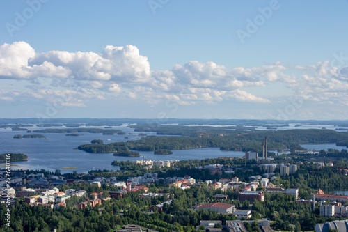 Landscape of Kuopio from the Puijo Lookout photo