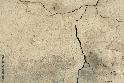 Old grunge textures wall with crack. Perfect background with space.