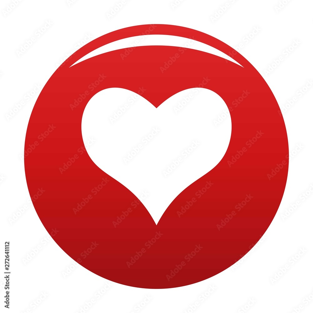 Kind heart icon. Simple illustration of kind heart vector icon for any design red