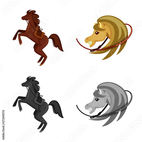 Vector design of texas and history icon. Set of texas and culture vector icon for stock.