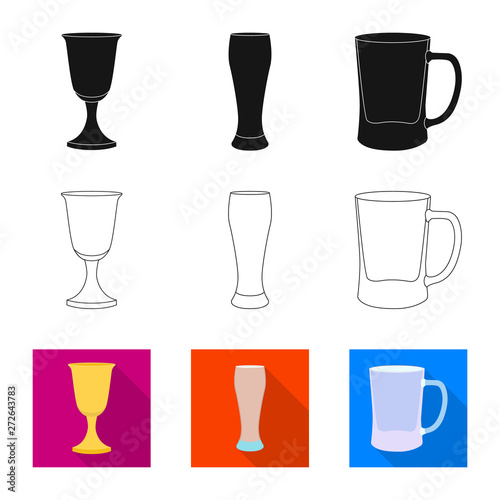 Vector design of form and celebration icon. Set of form and volume vector icon for stock.